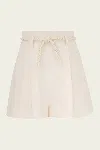 Zimmermann Crush Linen Tuck Short In Cream