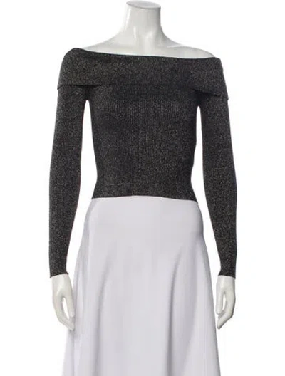 Pre-owned Zimmermann Crush Lurex Top Off-the-shoulder Sweater W/ Tags In Multi