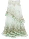 Zimmermann Crush Flutter Maxi Skirt In White