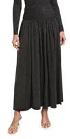 Zimmermann Crush Metallic Flare Skirt Black/gold In Black/gold