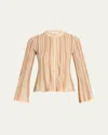 Zimmermann Crush Metallic Stripe Cardigan In Multi