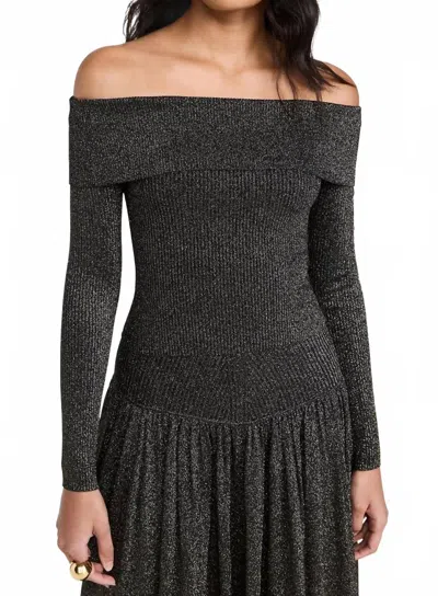 Zimmermann Crush Metallic Top In Black Gold