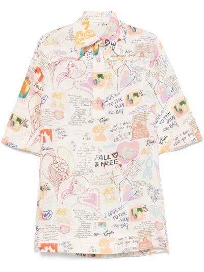 Zimmermann Crush Tunic Dress In Dear Diary In White
