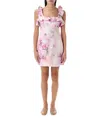 Zimmermann Crush Frill Cutout Ruffled Floral-print Linen Mini Dress In Pink