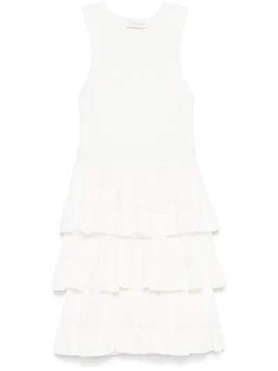 Zimmermann Crush Mini Dress In Weiss