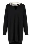Zimmermann Crush Mini Wool Knit Dress In Black