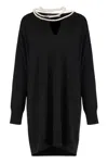 Zimmermann Crush Mini Wool Knit Dress In Black