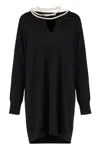 Zimmermann Crush Mini Wool Knit Dress In Black