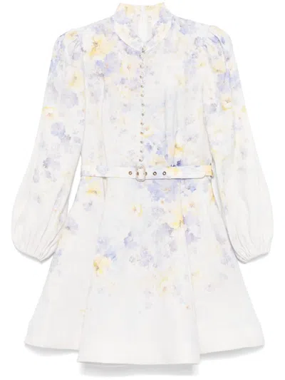 Zimmermann Purple Crush Dress In Multicolor