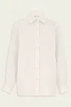 Zimmermann Crush Oversized Shirt In Cream