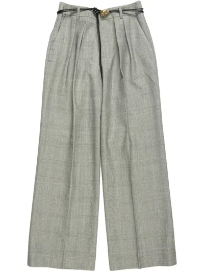 Zimmermann Crush Palazzo Pants In Grey