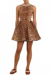 Zimmermann Crush Leopard Print Mini Dress In Animal Print