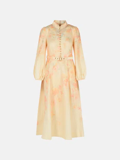 Zimmermann 'crush' Pink Linen Dress