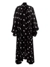 Zimmermann Womens Black Cream Dot Crush Billow Polka-dot Stretch-recycled-polyester Midi Dress In Black