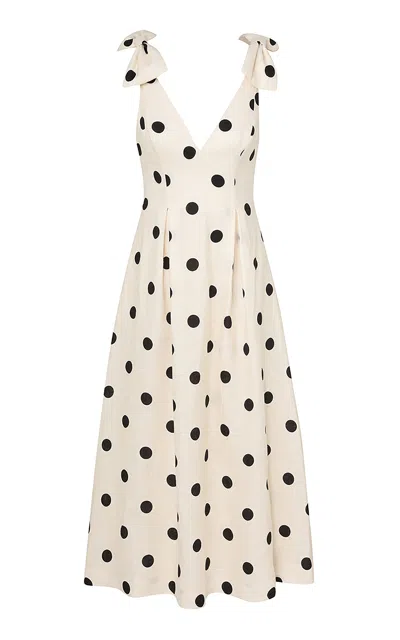 Zimmermann Crush V Neck Midi Dress In Multicolor