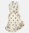 Zimmermann Crush Rosette Polka-dot Linen-silk Mini Dress In Multicolor