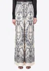 Zimmermann Wide Crush Trousers In Silk Women In Beige