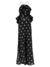 Zimmermann Crush Rosette Polka-dot Linen-silk Maxi Dress