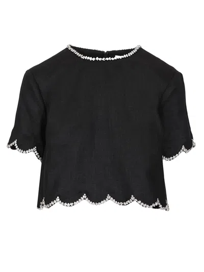 ZIMMERMANN SCALLOPED CROP TOP
