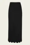 Zimmermann Crush Crystal-embellished Scalloped Linen Midi Skirt