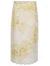 Zimmermann Women Printed Linen Crush Skirt In Yellow