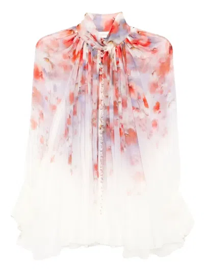 Zimmermann Smock Blouse "crush" In Pink