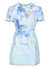Zimmermann Crush Mini Dress In Light Blue