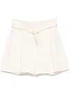 Zimmermann Crush Linen Tuck Short In Cream In Neutrals