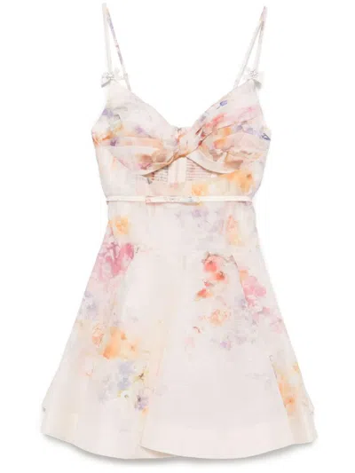 Zimmermann Crush Silk Blend Mini Dress