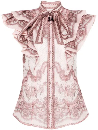 Zimmermann Crush Silk Blend Top