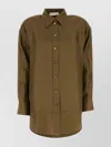 Zimmermann Camicia Crush In Seta Verde Oliva Donna