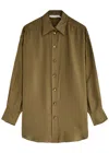 Zimmermann Camicia Crush In Seta Verde Oliva Donna In Olive