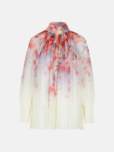 Zimmermann 'crush Smock' Multicolor Polyester Blend Blouse