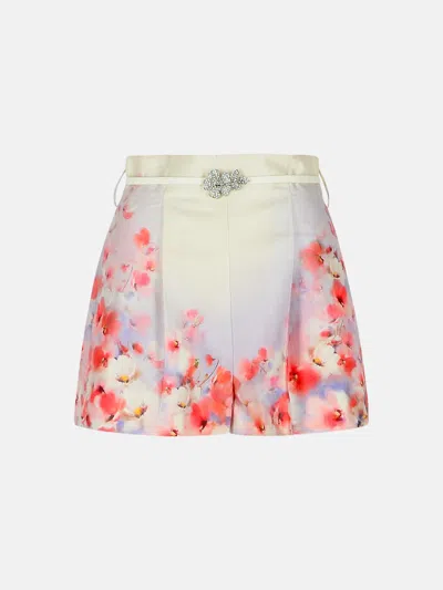 Zimmermann 'crush Smock' Multicolor Silk Blend Shorts