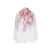Zimmermann Crush Pleated Floral-print Crepon Blouse