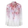 Zimmermann Crush Smocked Blouse In Multi