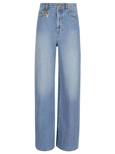 Zimmermann Crush Straight Jeans In Blumoon Blue Moon
