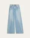 Zimmermann Crush Straight Wide Jeans In Blue Moon