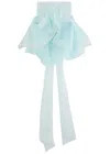 Zimmermann Crush Strapless Ruffled Silk-organza Top In Mint