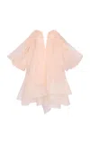 Zimmermann Womens Peach Crush Strapless Silk-organza Mini Dress In Pink