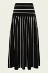 Zimmermann Crush Striped Knit Midi Skirt