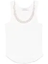 Zimmermann White Illuminate Embellished Tank Top In White