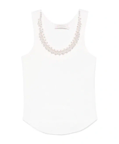 Zimmermann White Stretch Cotton Illuminate Tank Top