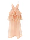 Zimmermann Tiered Lace Maxi Dress In Pink