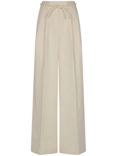Zimmermann Crush Trousers In Neutrals