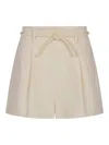 Zimmermann Crush Linen Tuck Short In Cream