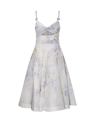 ZIMMERMANN CRUSH TWIST FRONT MIDI DRESS