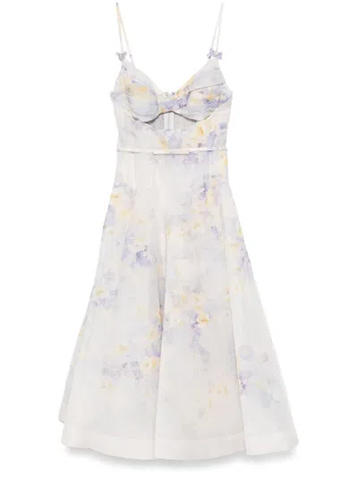 ZIMMERMANN `CRUSH` TWIST FRONT MIDI DRESS
