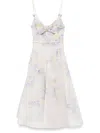 Zimmermann Crush Belted Twist-front Embellished Floral-print Linen And Silk-blend Organza Midi Dress In White