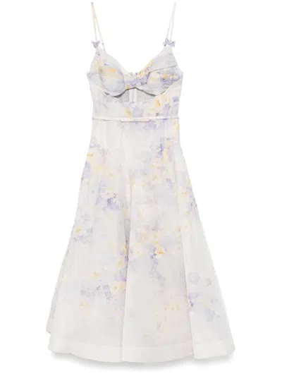 ZIMMERMANN CRUSH TWIST FRONT MIDI DRESS